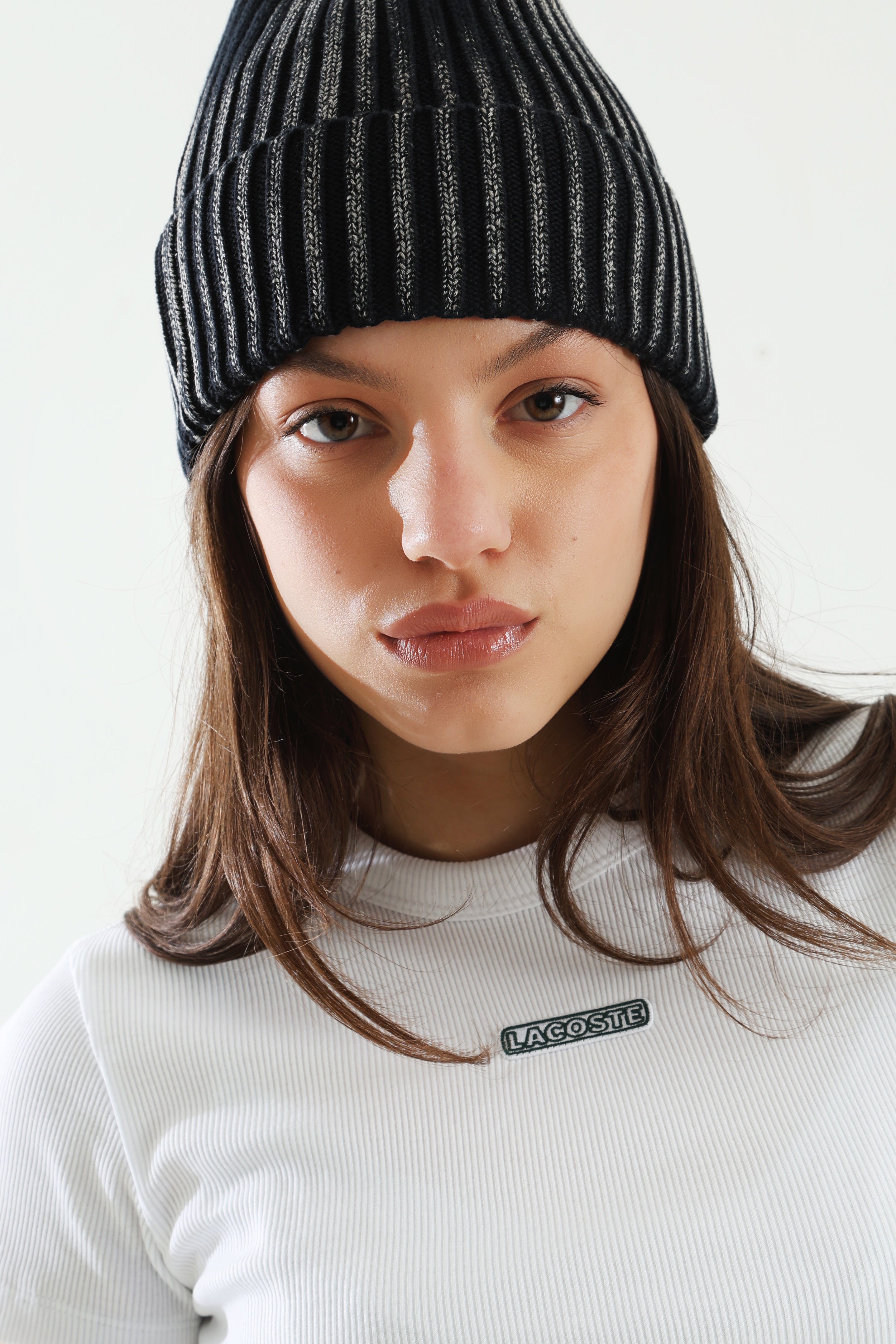 Geripptes T-Shirt - White