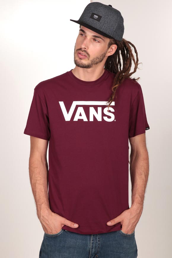 T-Shirt - Bordeaux + White