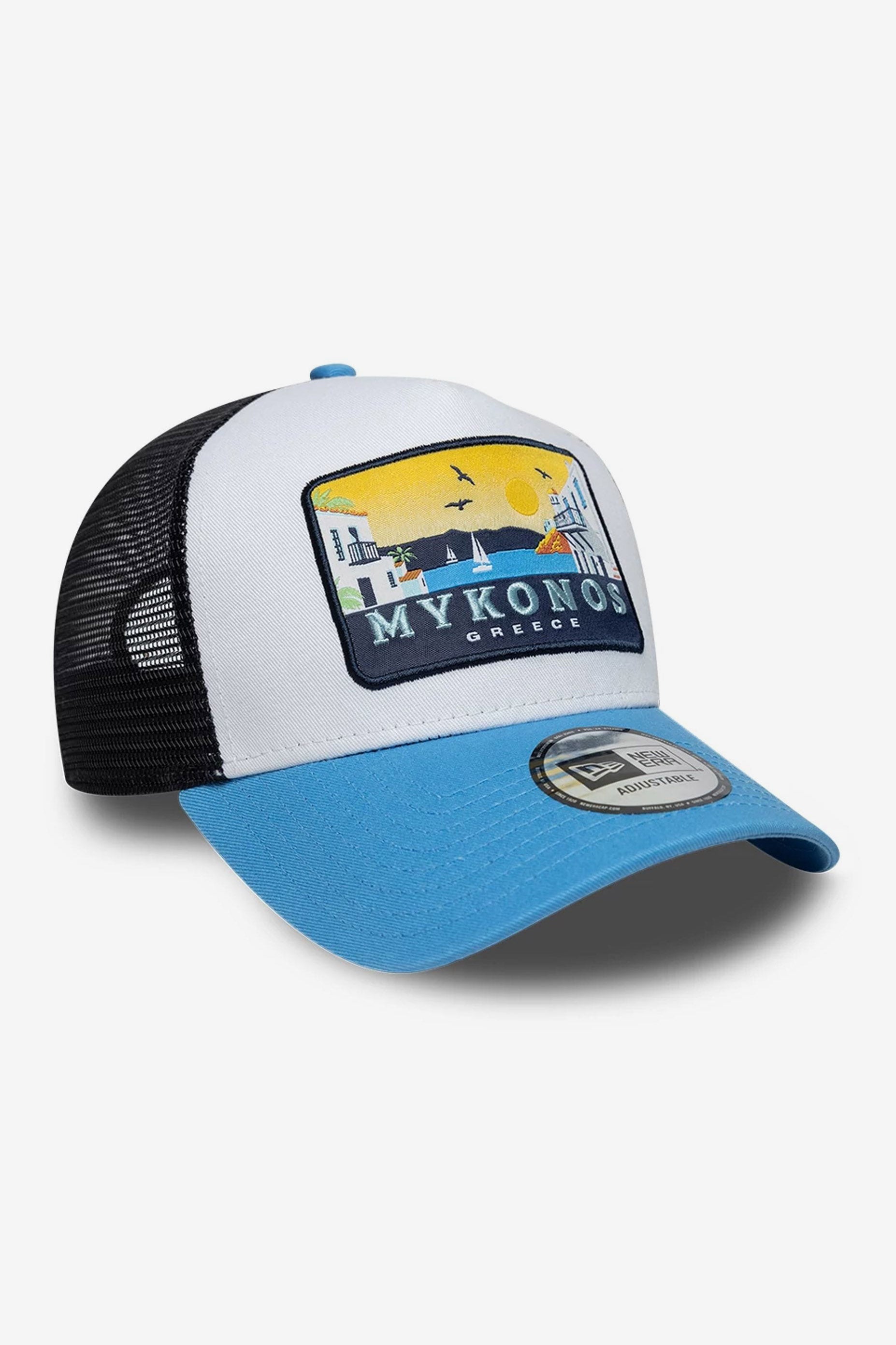 Cappellino trucker / snapback - White + Light Blue + Black