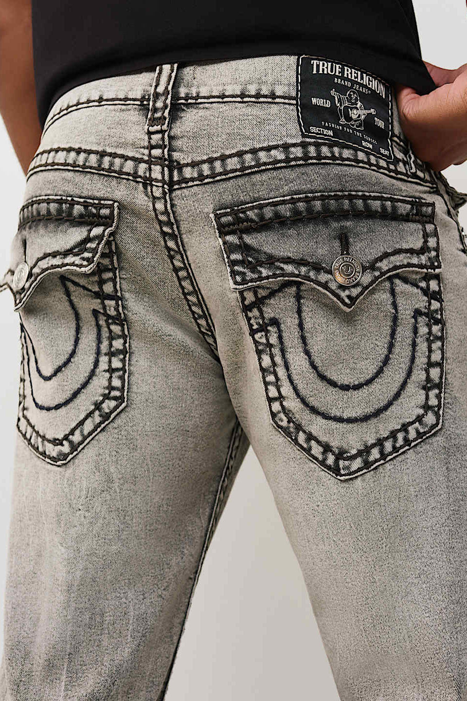 True Religion - Billy Bootcut Jeans - Grey Washed