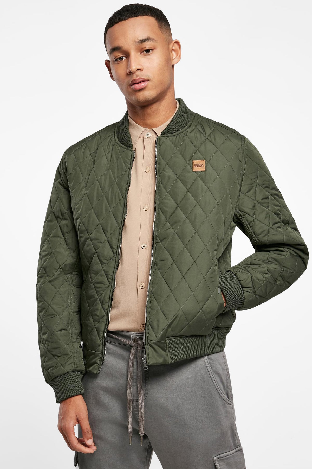 Gesteppte Bomberjacke - Olive