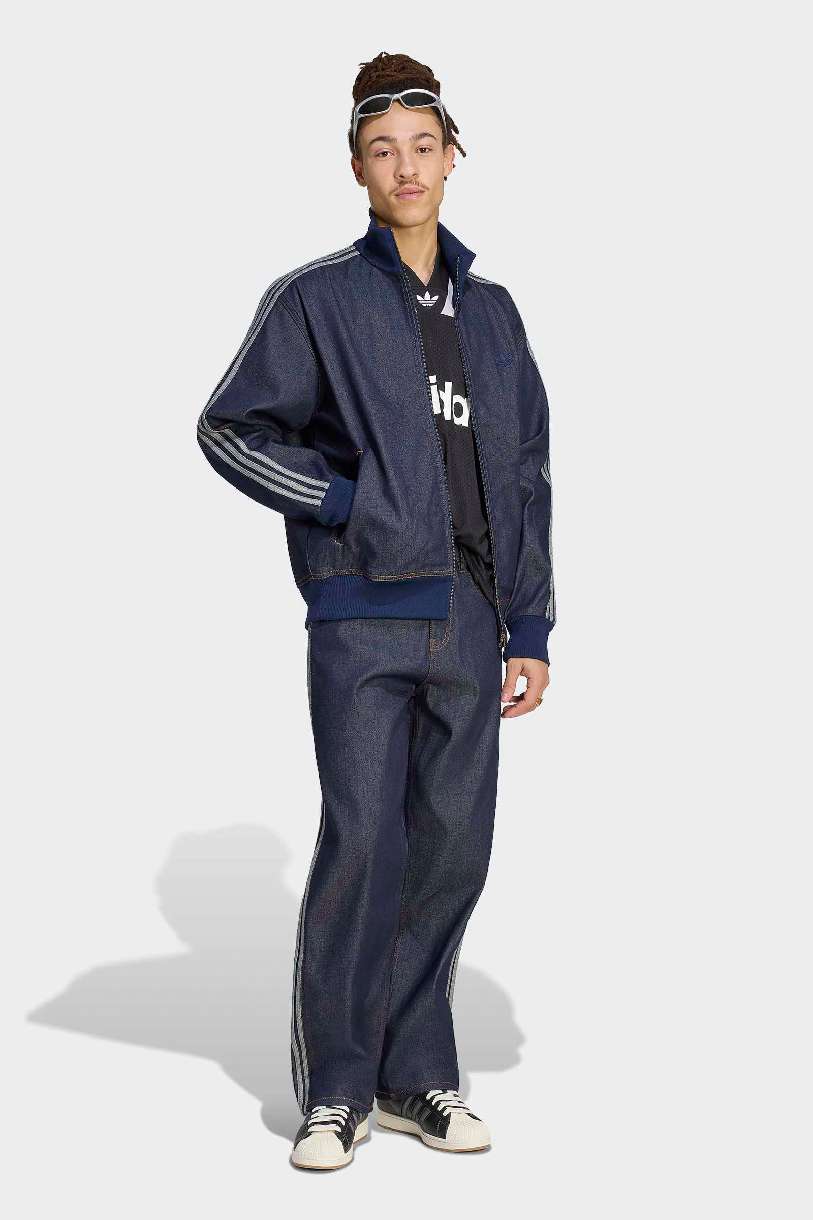 Giacca in denim Firebird Adicolor - Indigo Denim