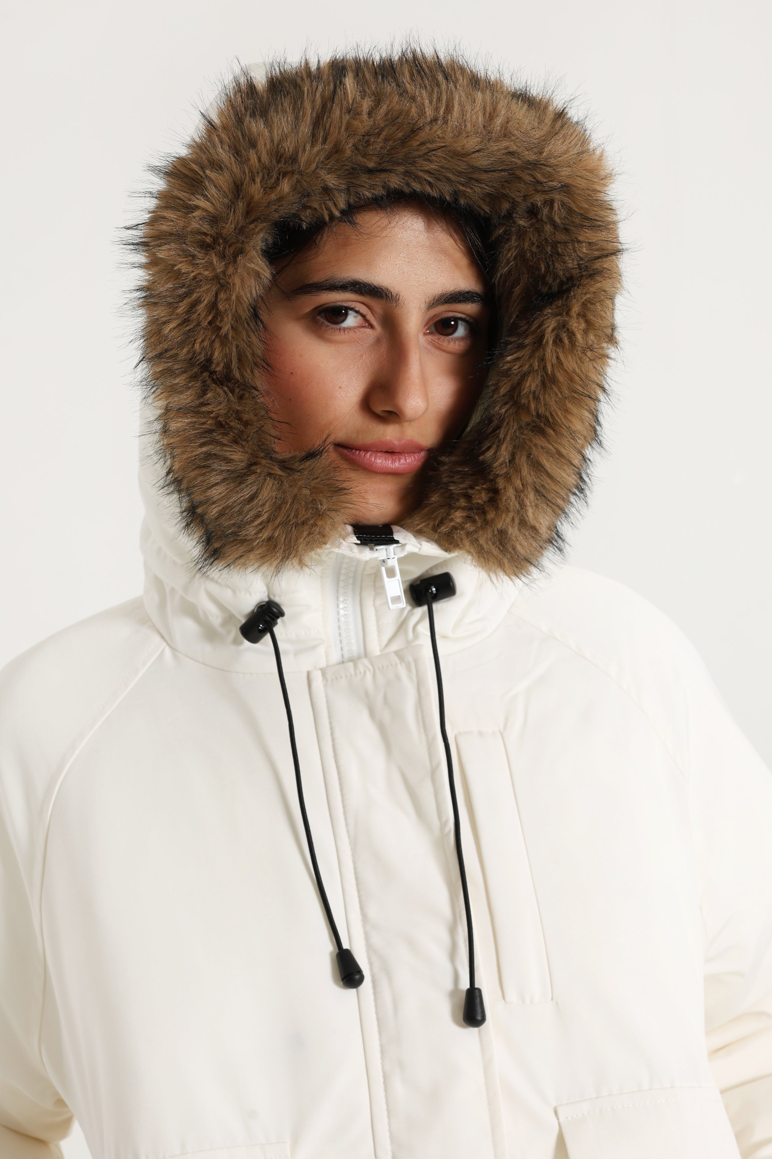 Wattierte Bomberjacke - Offwhite