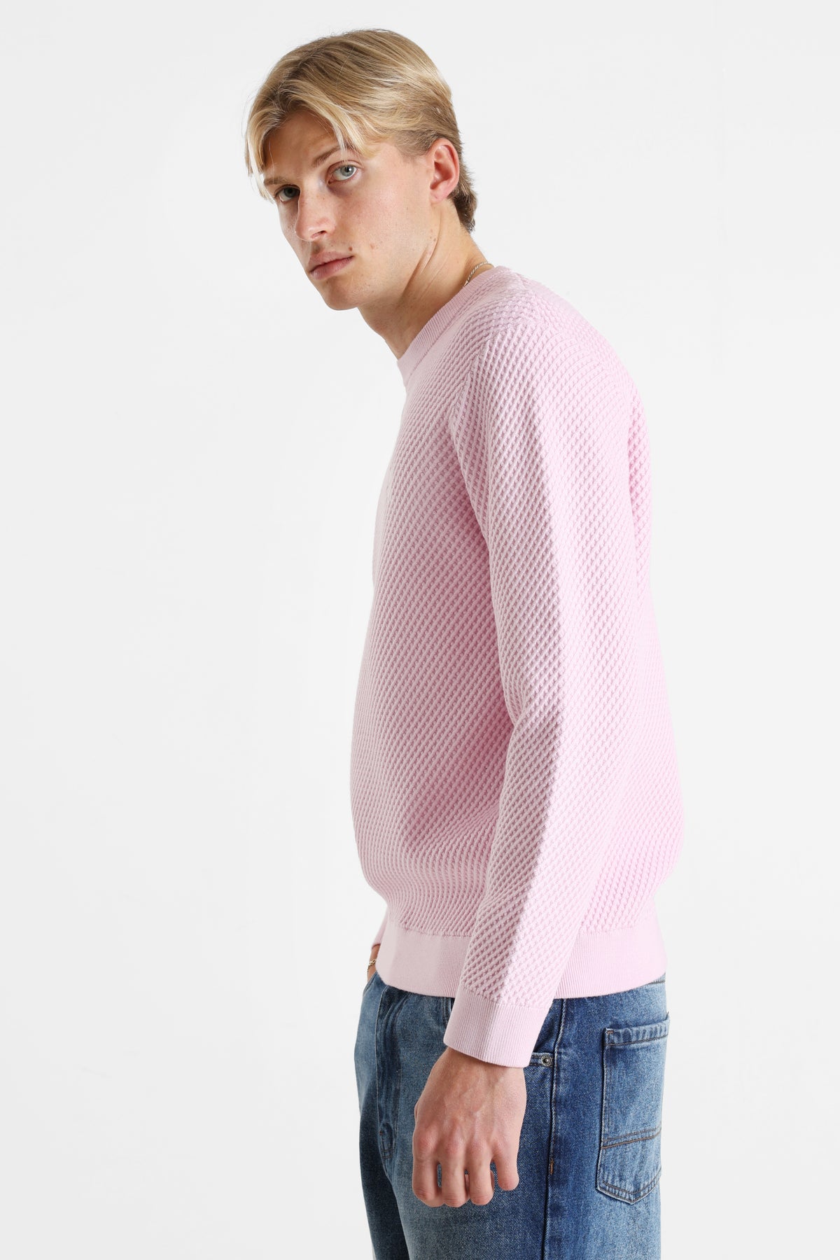 Pull en tricot - Rose clair