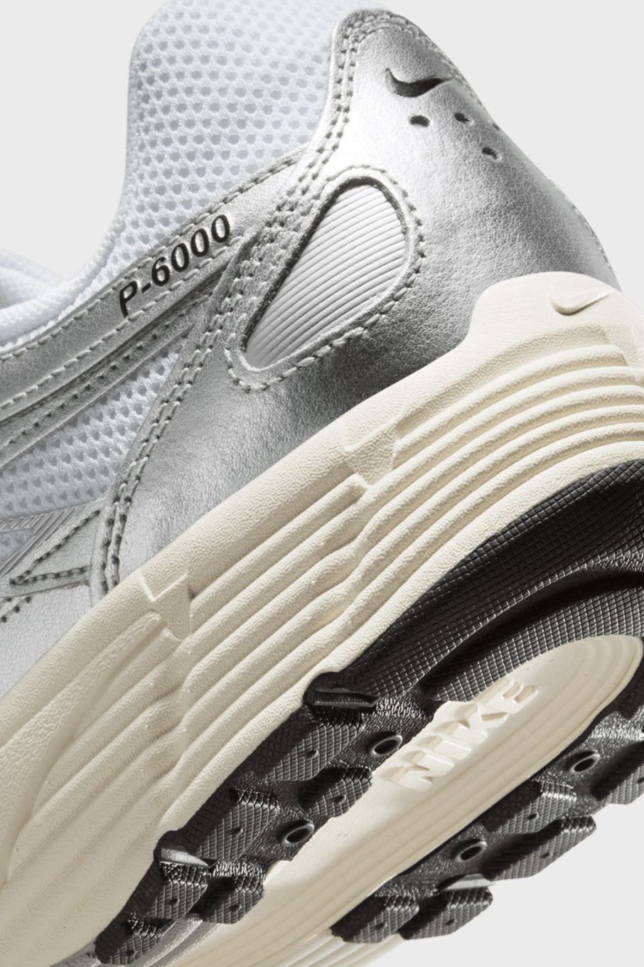 P-6000 sneakers - Metallic Silver + White + Black