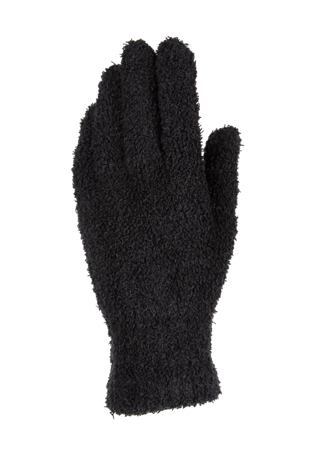 Plüschhandschuhe - Schwarz