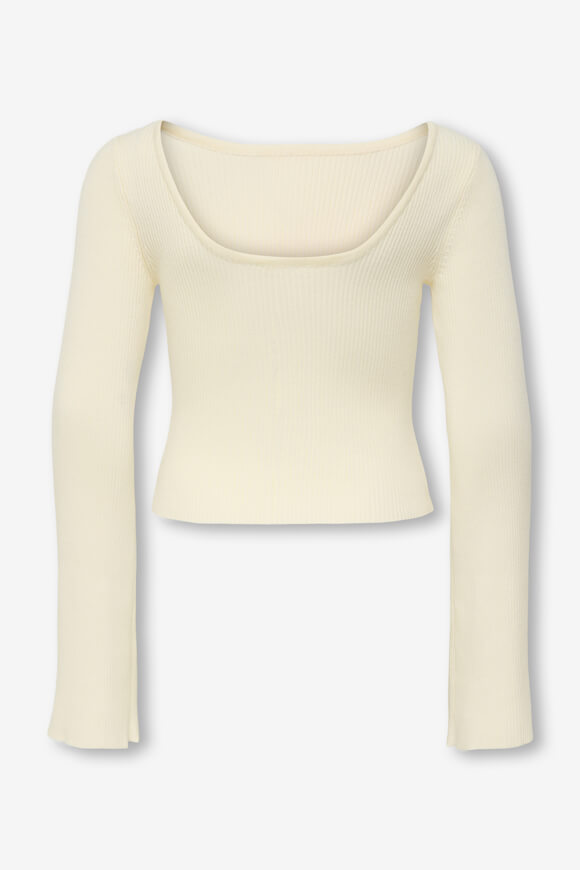 KOGNATASJA Pull en maille fine à côtes - Egret
