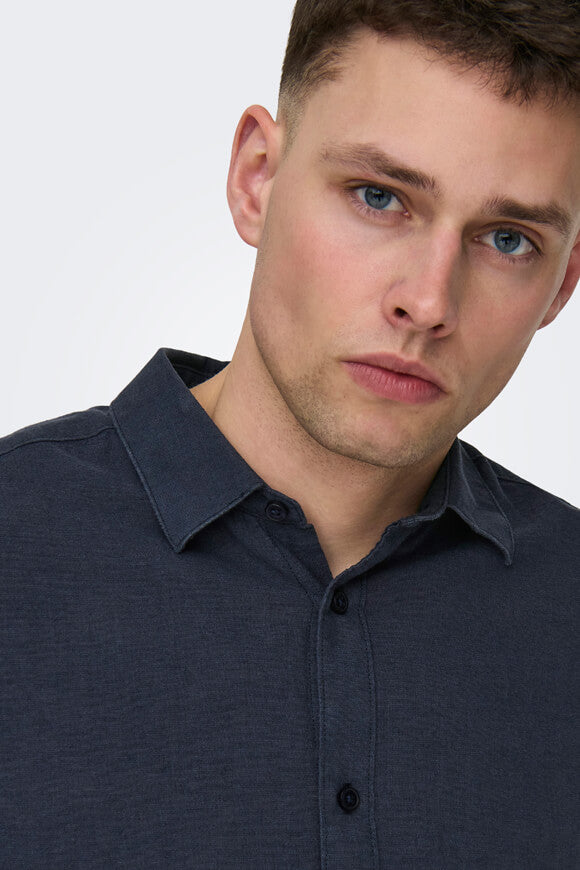 ONSCAIDEN Camicia in lino - Night Sky