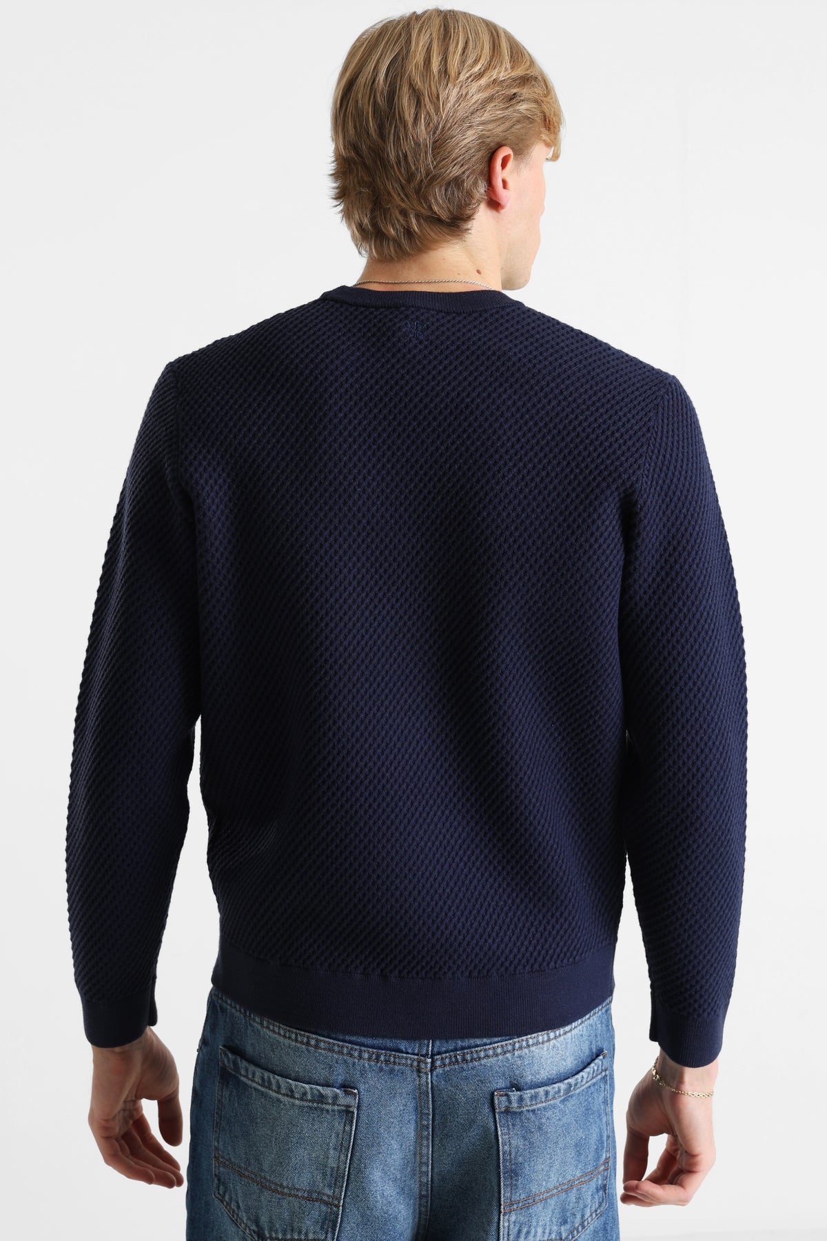 Pull en tricot - Bleu marine