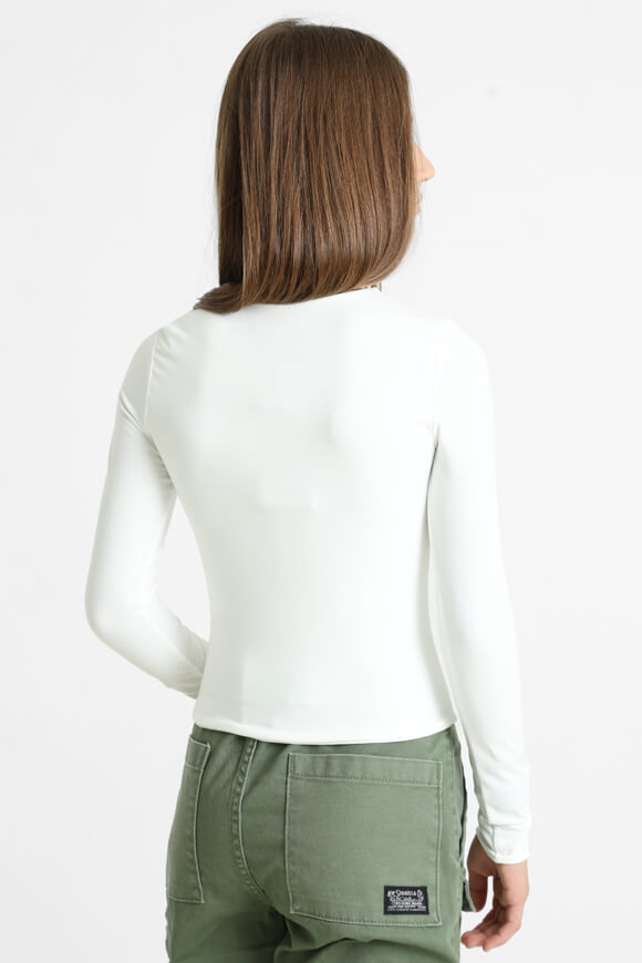 Crop Langarmshirt - Offwhite