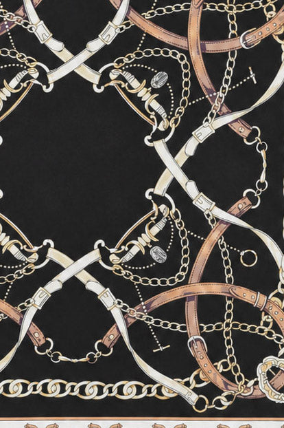 Tuch / Foulard - Black + Beige