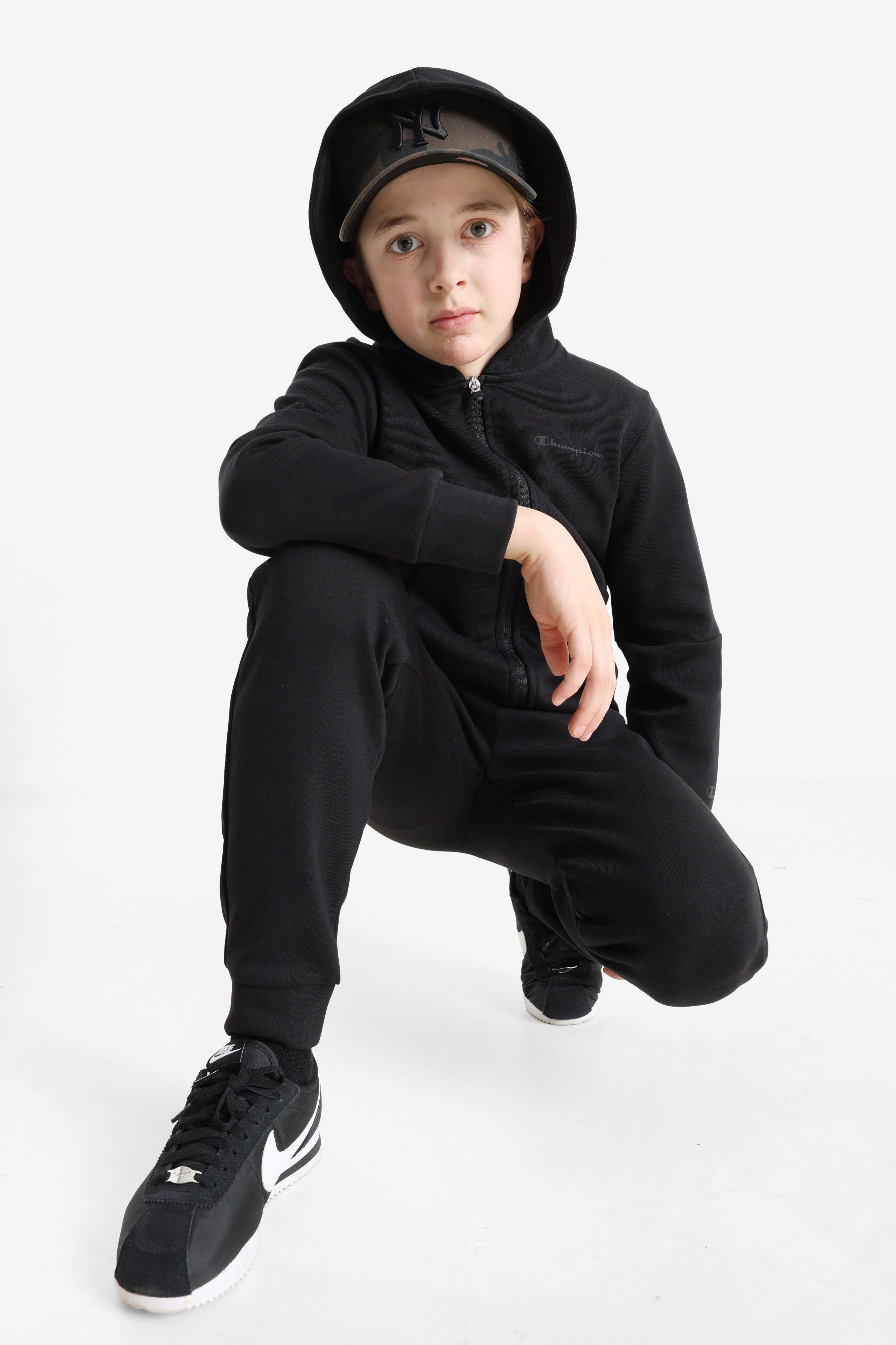 Kapuzensweatjacke - Black