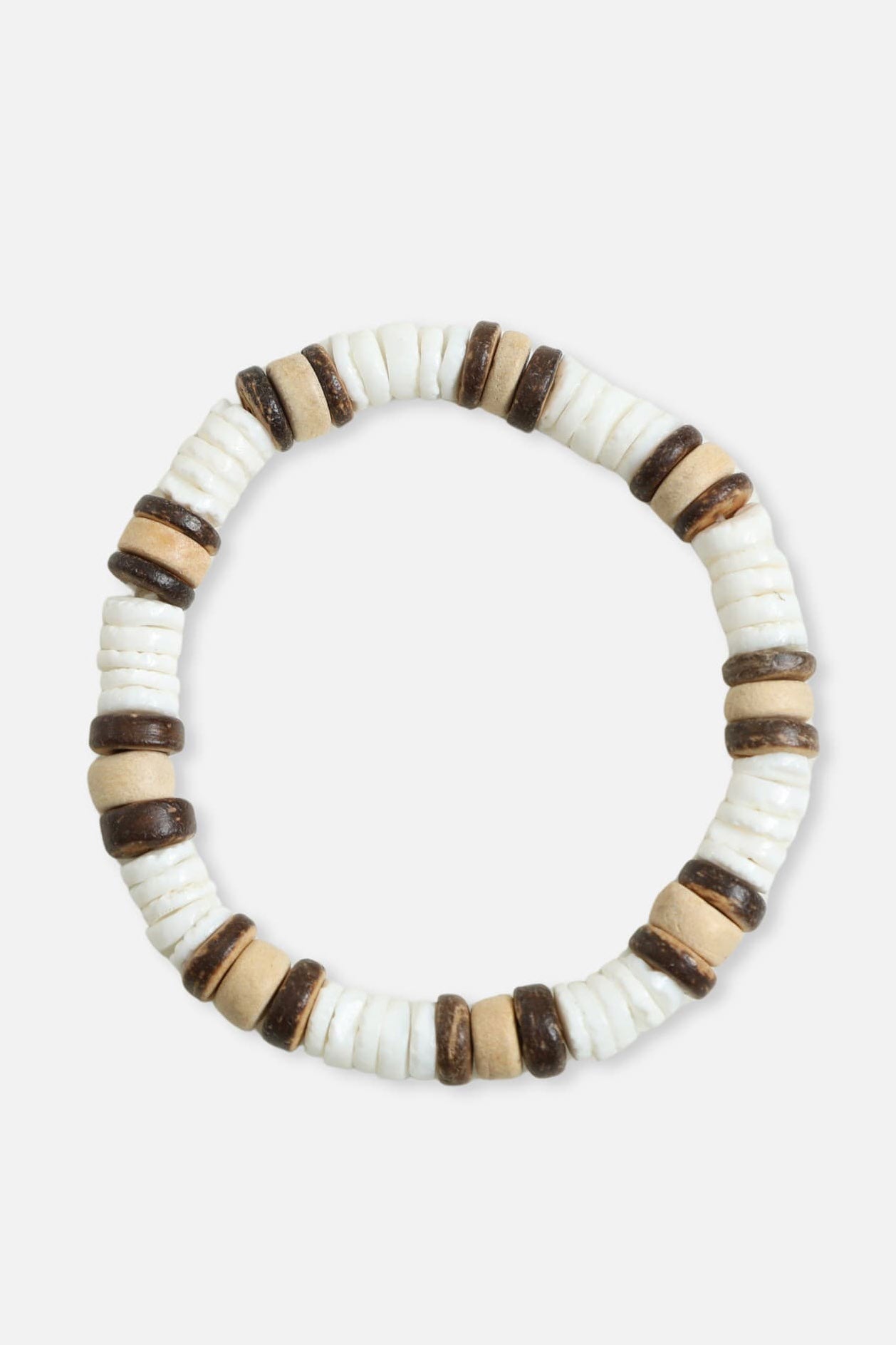 Armband - White + Brown + Beige
