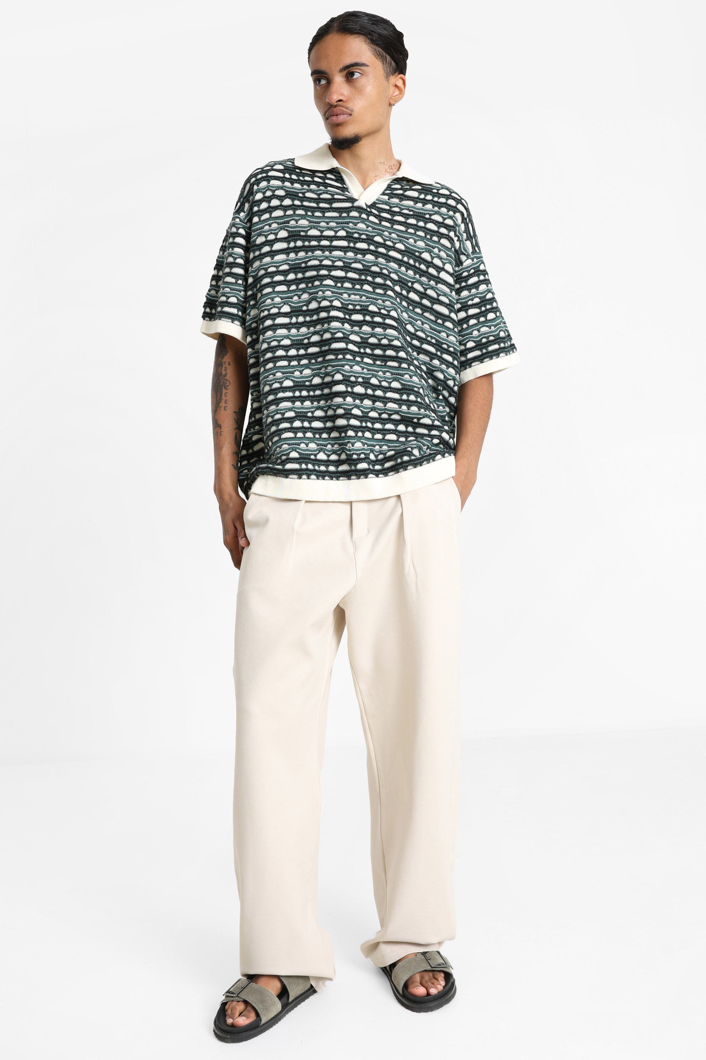 RRRAYAN Strick Poloshirt - Trekking Green