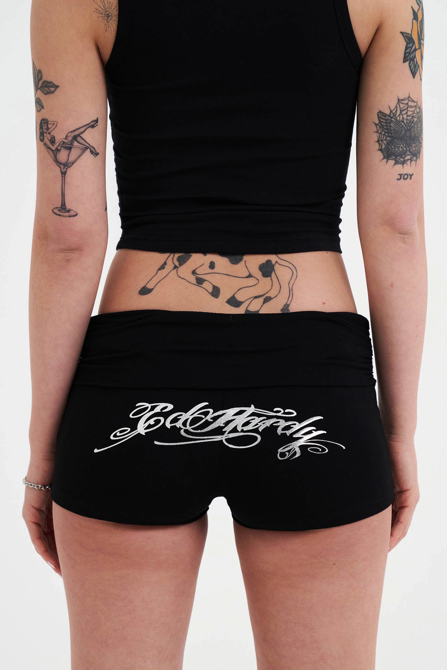Butterfly shorts in fabric - Black