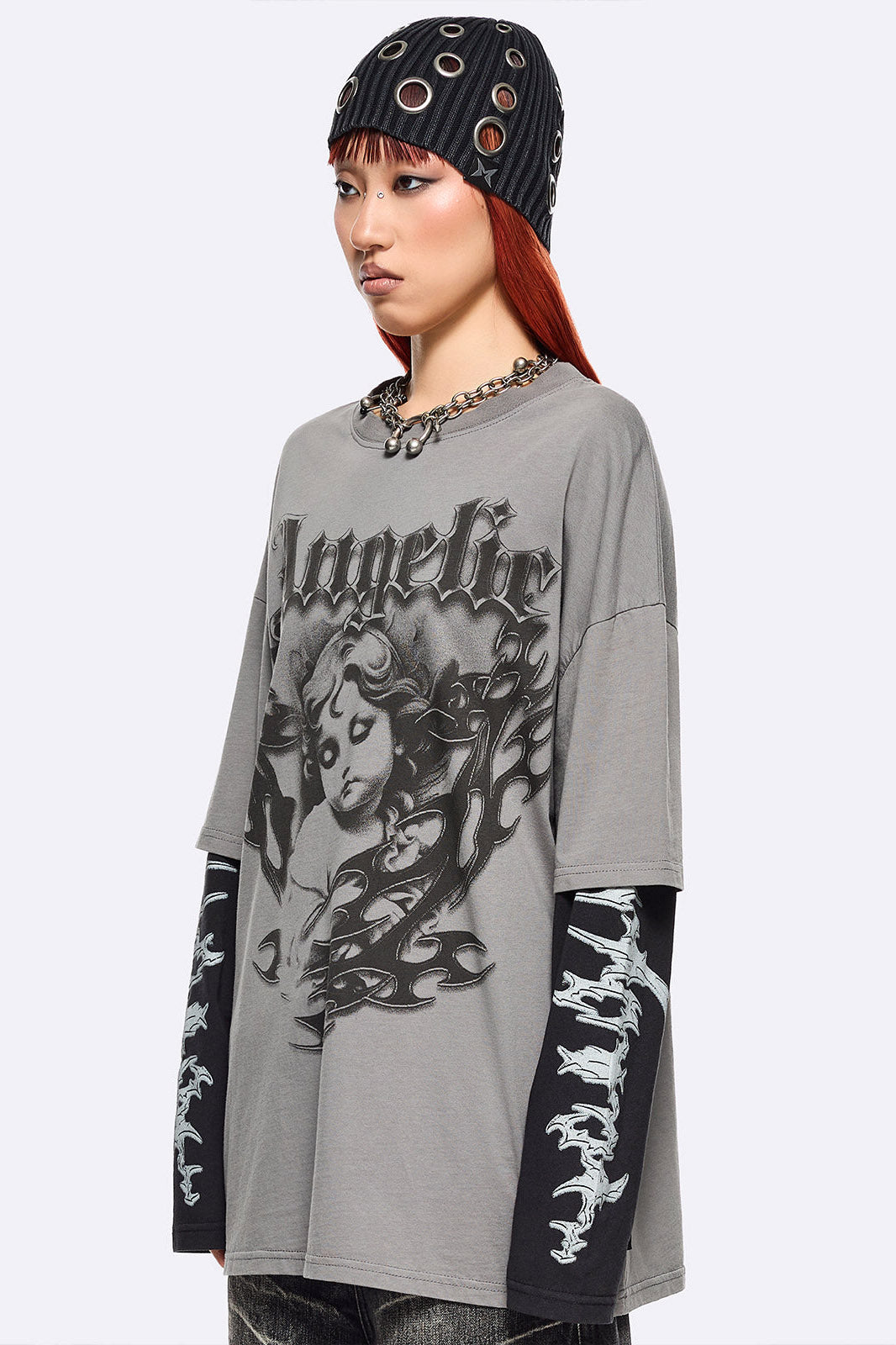 Angel Langarmshirt - Grey Washed