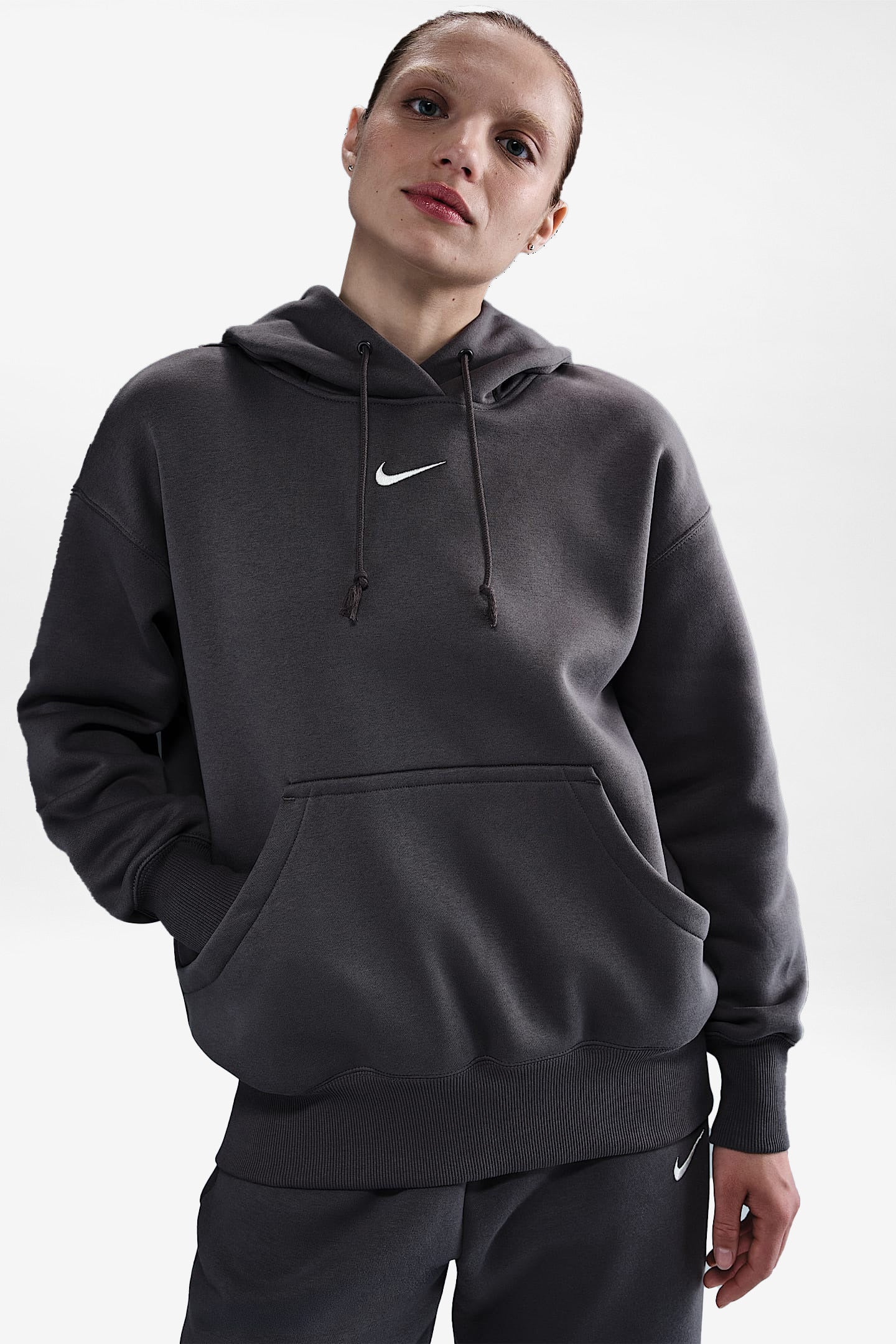 Sportswear Phoenix Fleece sweatshirt ample à capuchon - Thunder Grey