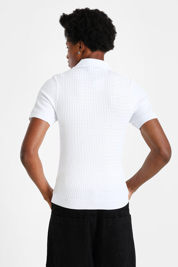 T-Shirt en tissu structuré - Blanc