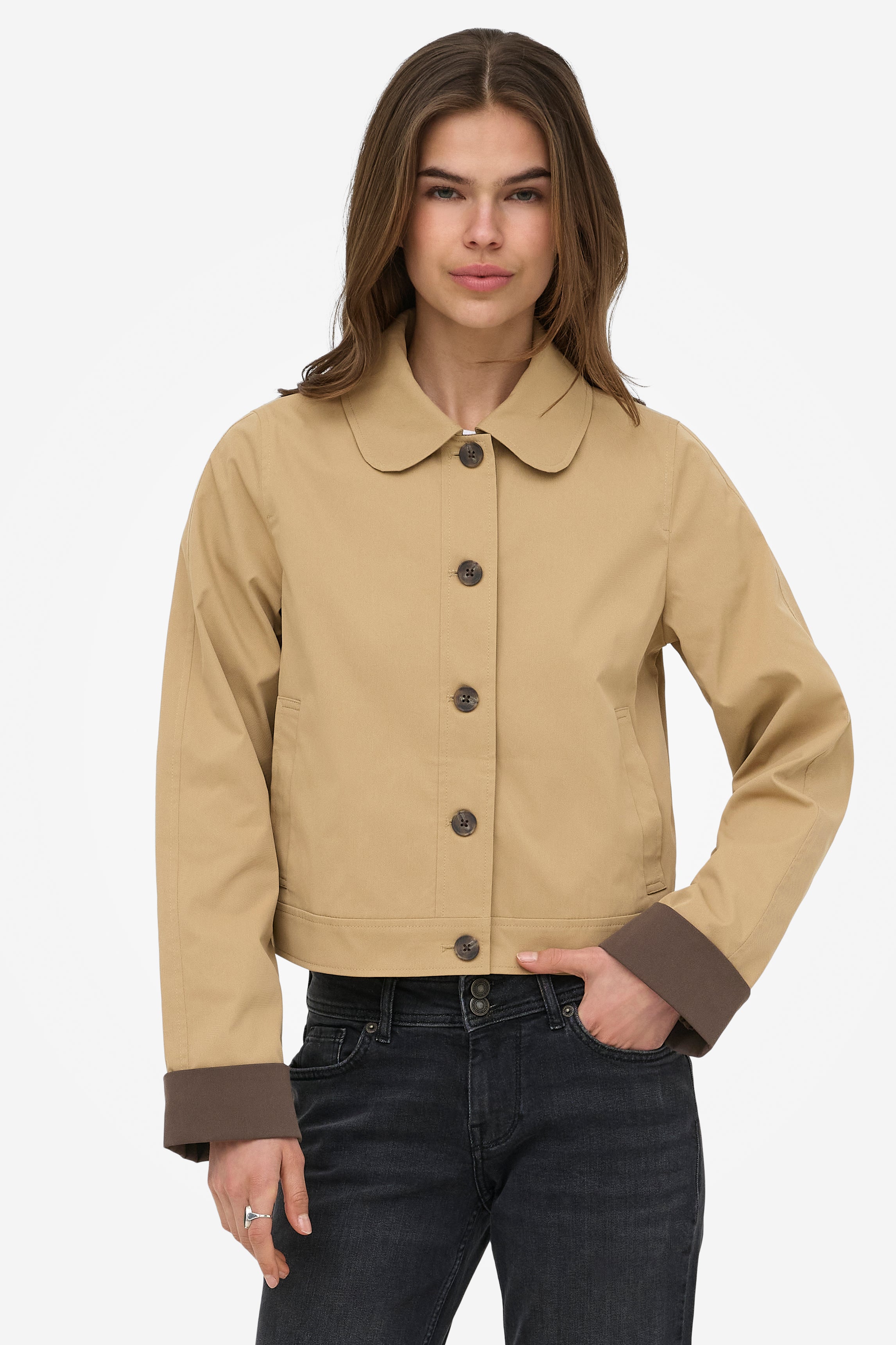 ONLORCHID leichte Crop Jacke - Lark