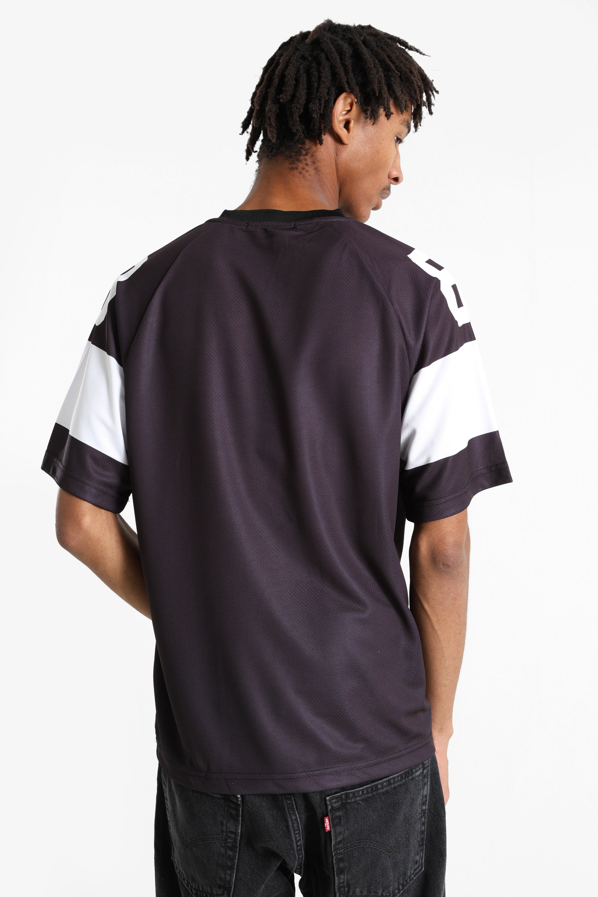 T-shirt in mesh - Black + White