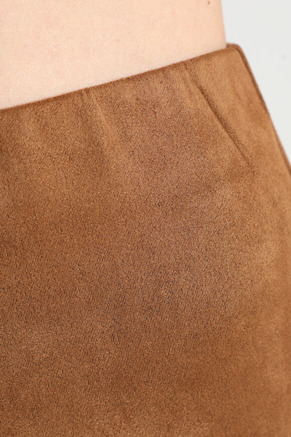 Legging flare en similidaim - Cognac