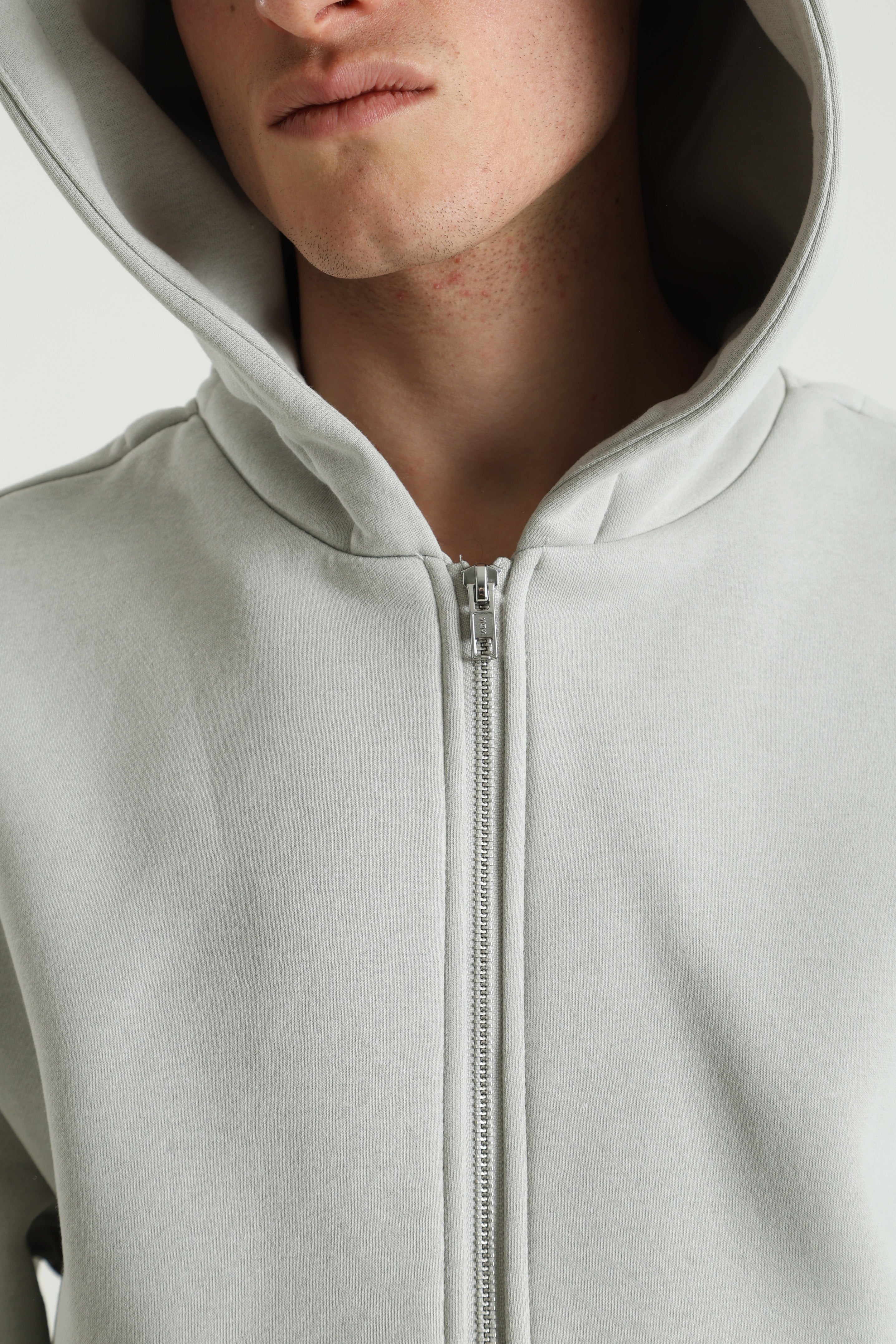 Fluffy Kapuzensweatjacke - Light Asphalt