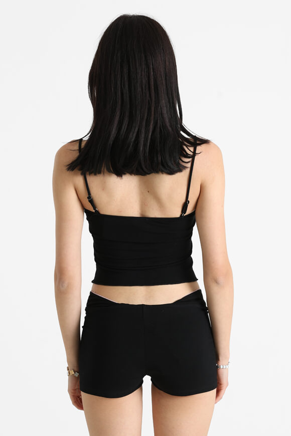 Crop Trägertop - Schwarz