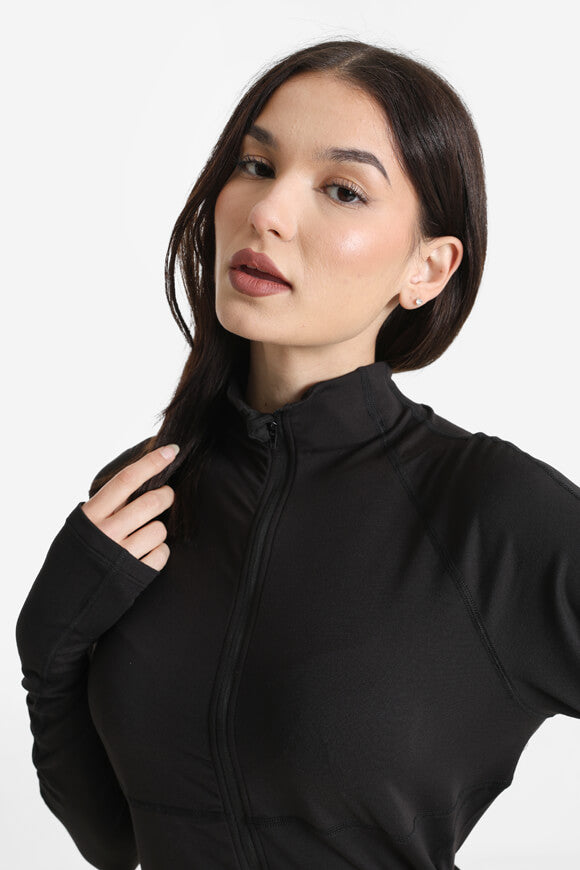 Crop training jacket - Black