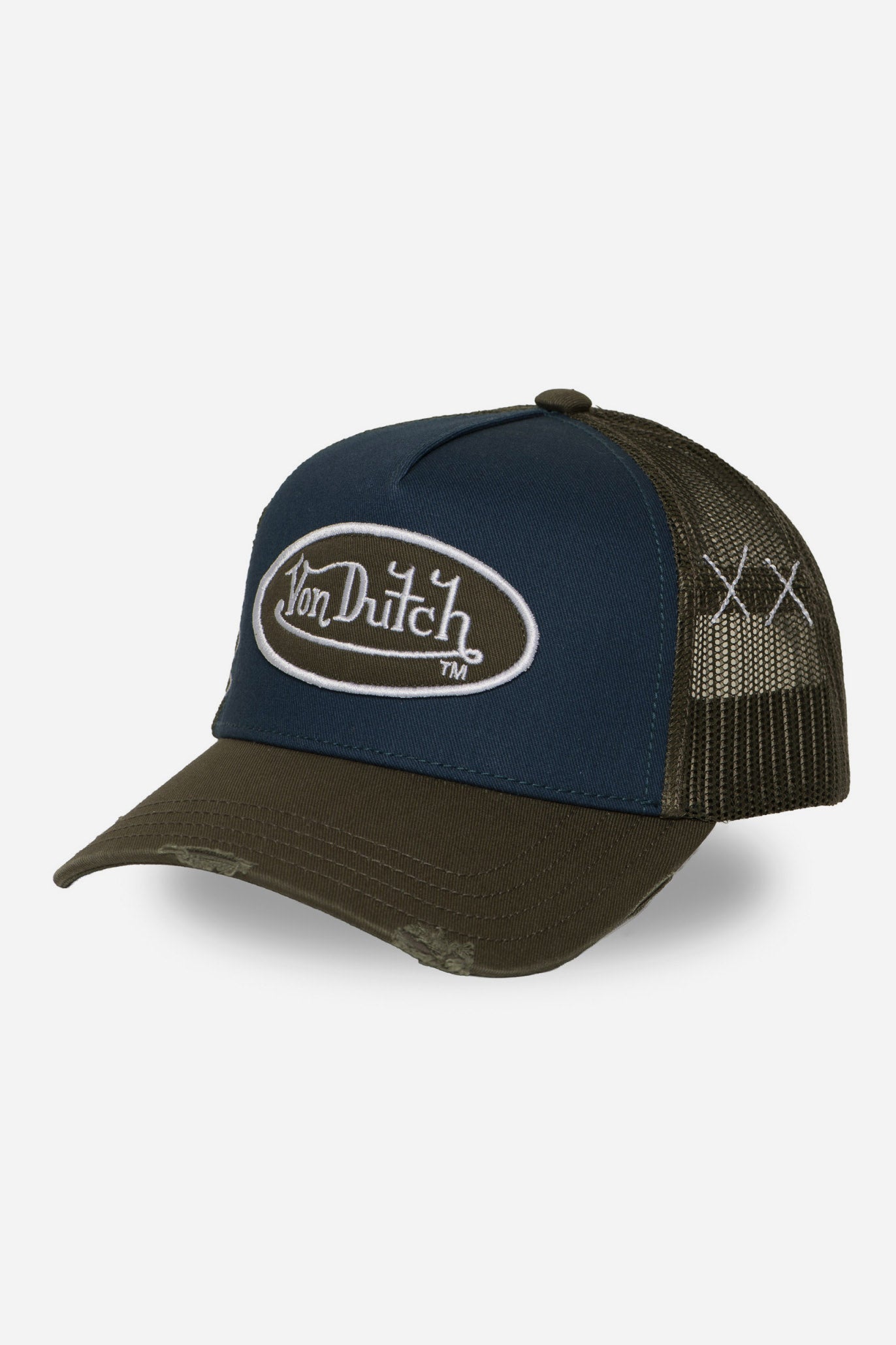 Trucker Cap / Snapback - Olive + Blue