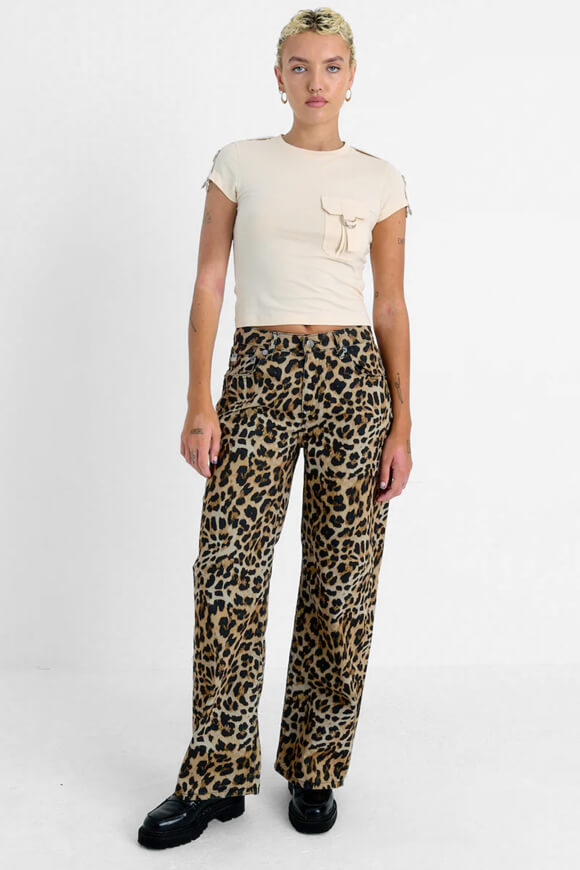 Release jean baggy wide leg - Leopard