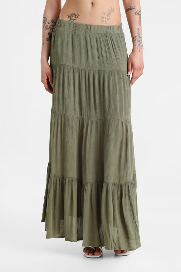 Strukturierter Maxirock - Khaki