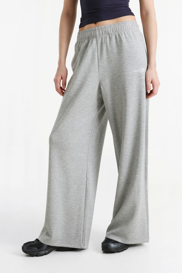 Wide Leg Hose - Hellgrau meliert