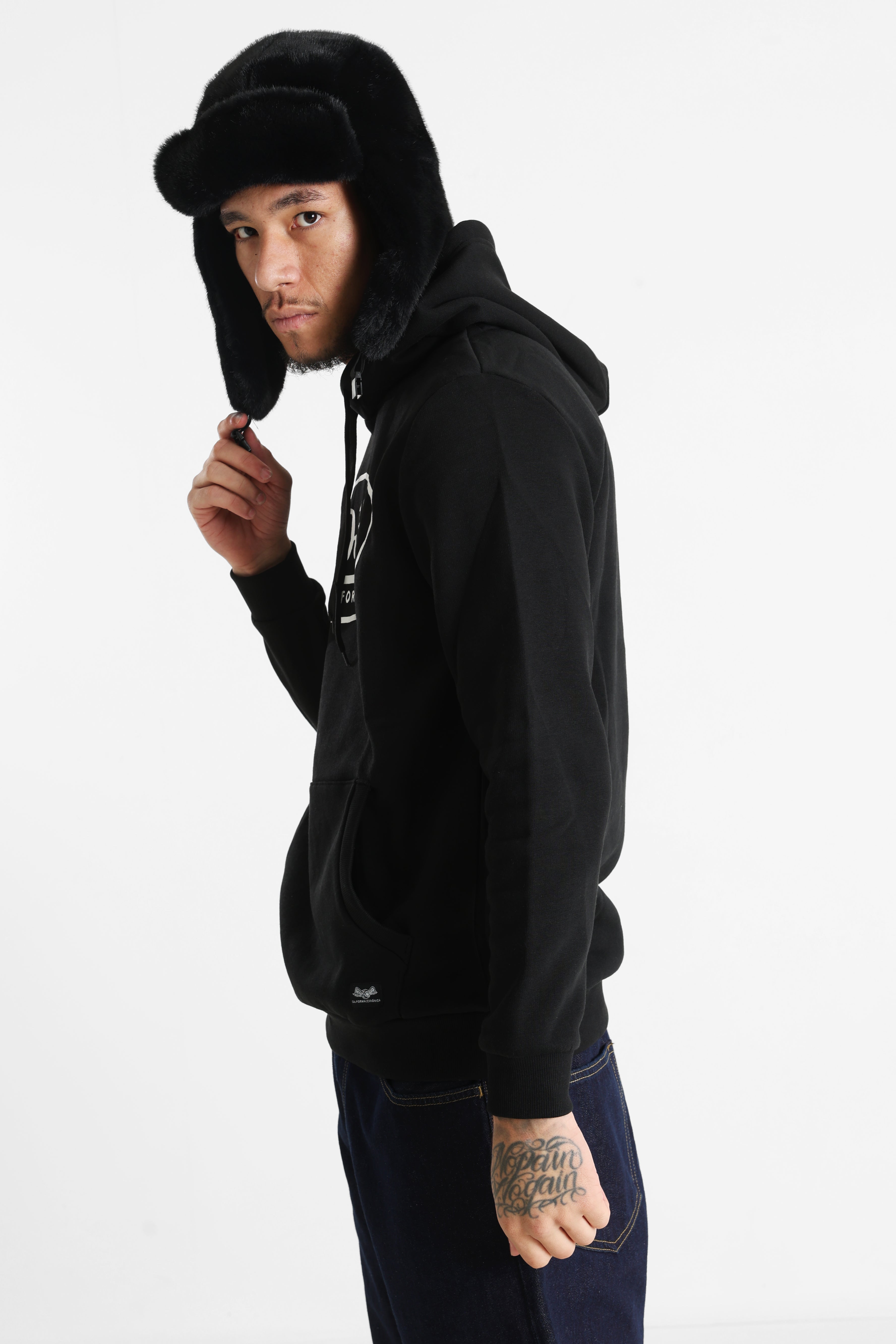Kapuzensweatshirt - Black