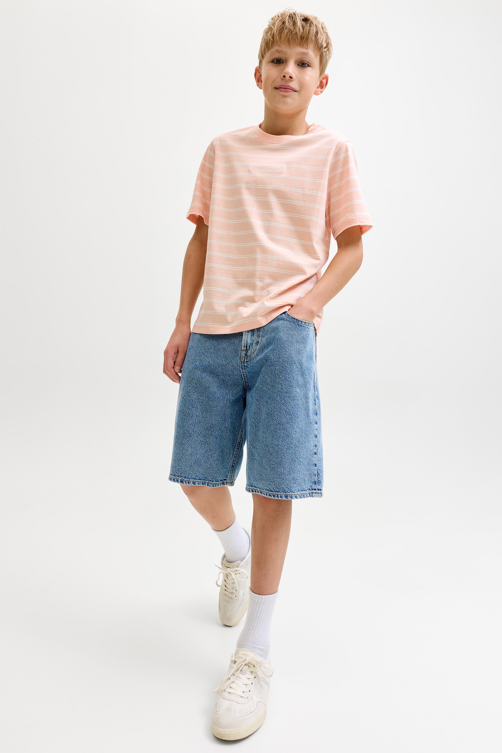 JJIALEX Baggy Fit Jeansshorts - Blue Denim