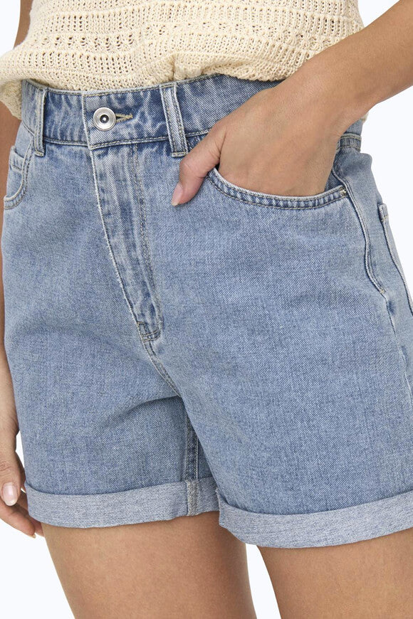 Short en jean Vega Mom Fit - Denim bleu clair