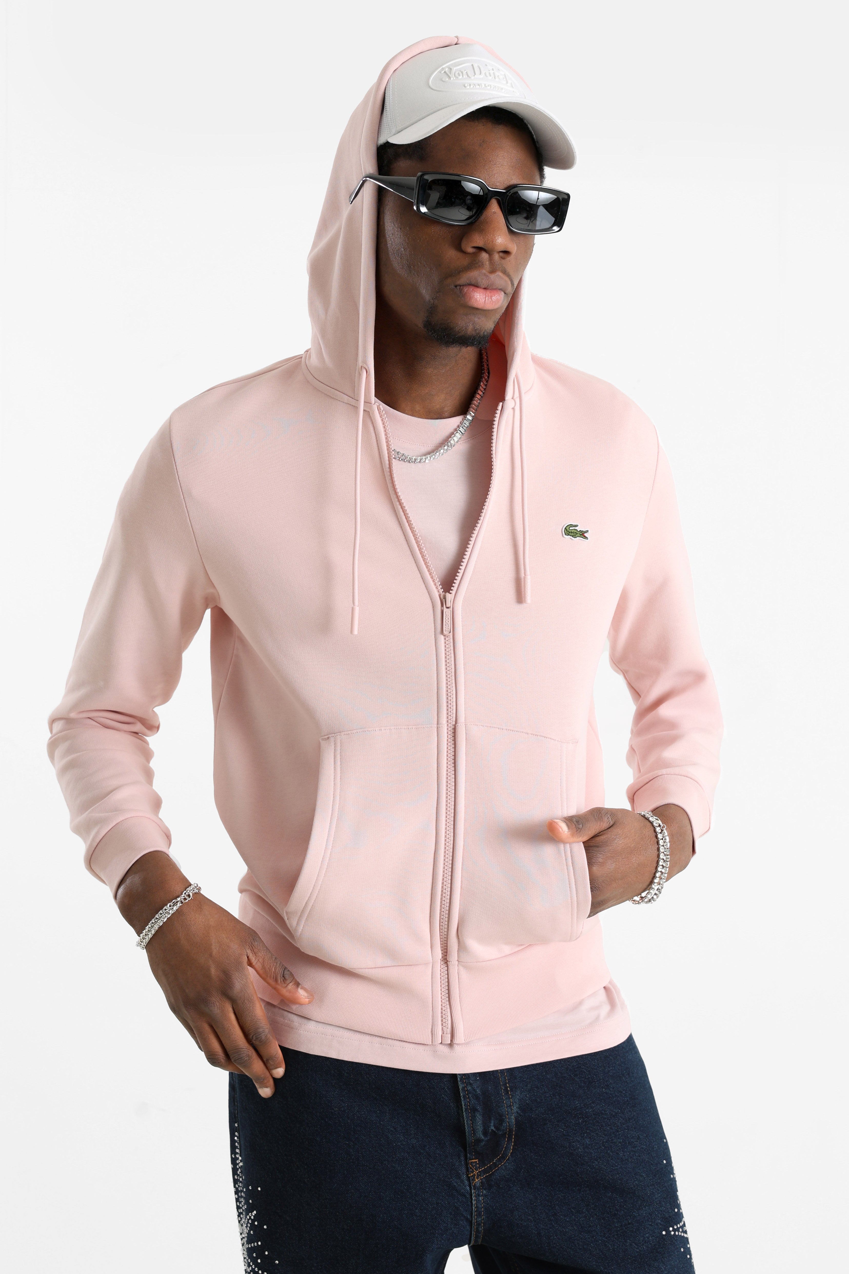 Kapuzensweatjacke - Pale Rose