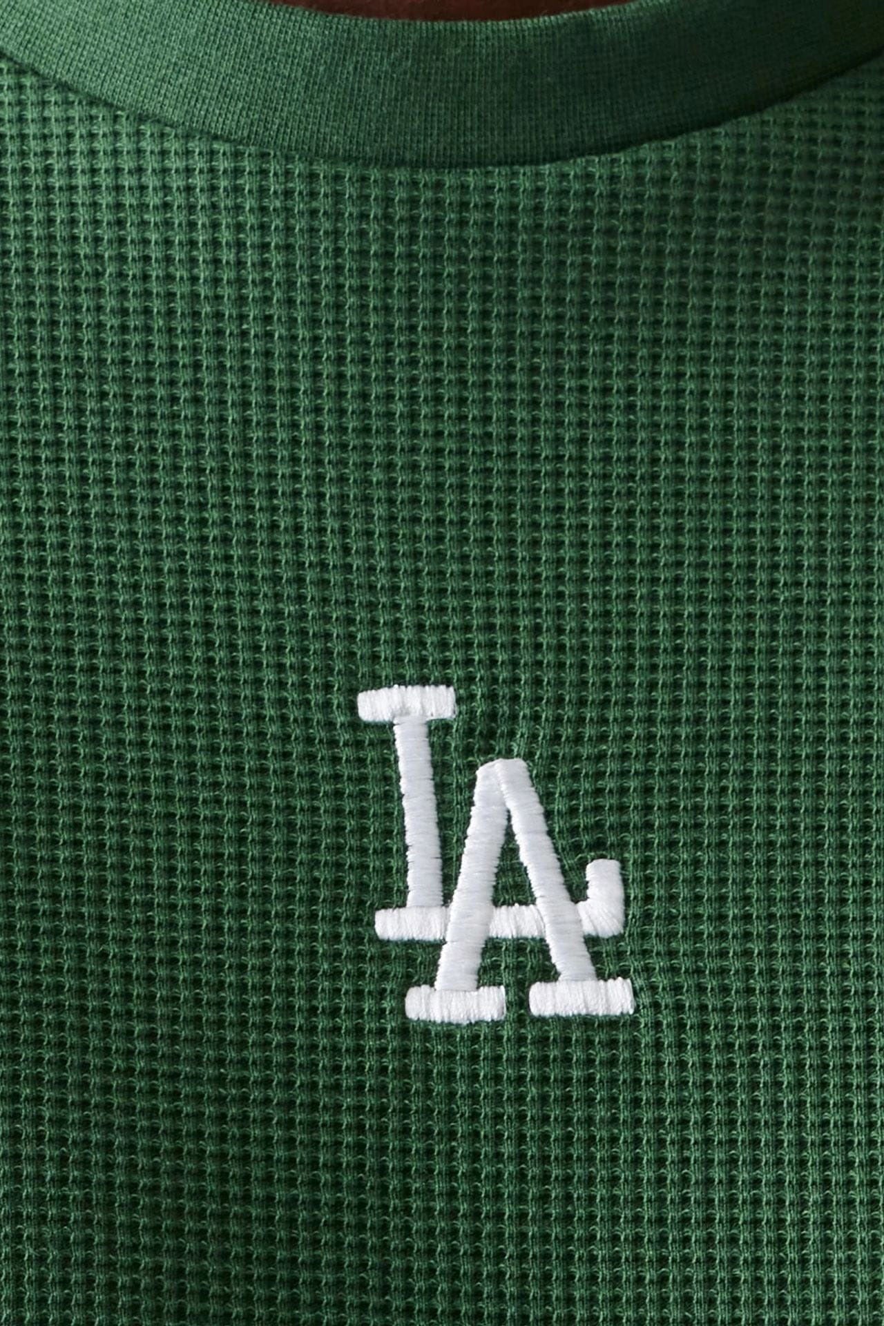 Oversize T-Shirt mit Waffelstruktur - Dark Green