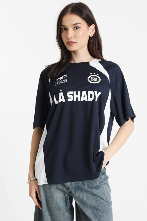 T-shirt oversize en maille - bleu marine