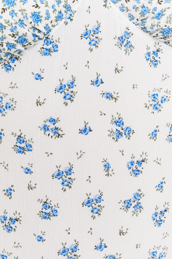 Maxikleid - White + Blue