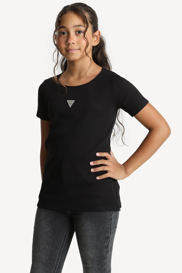 T-shirt à côtes - Jet Black