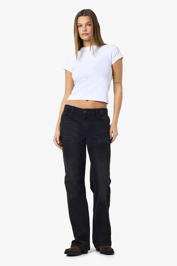 NMNILA Wide Leg Jeans L32 - Black Denim