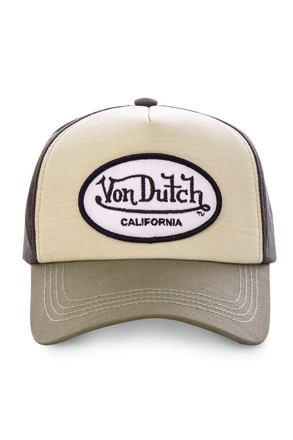 Snapback cap - Olive + Beige