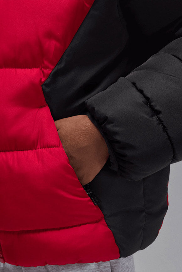 Brooklyn quilted jacket - Gym Red + Black