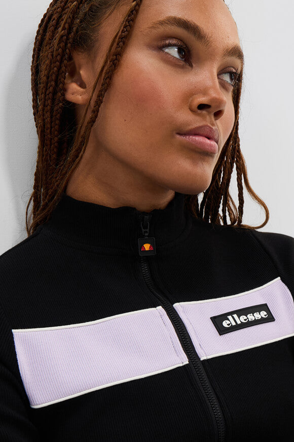 Snowmass Crop Sweatjacke - Black + Lilac