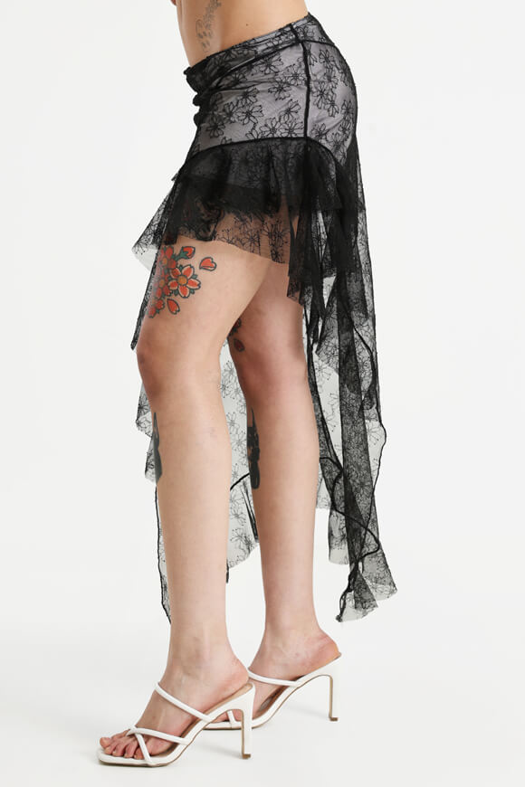 Mesh skirt - black