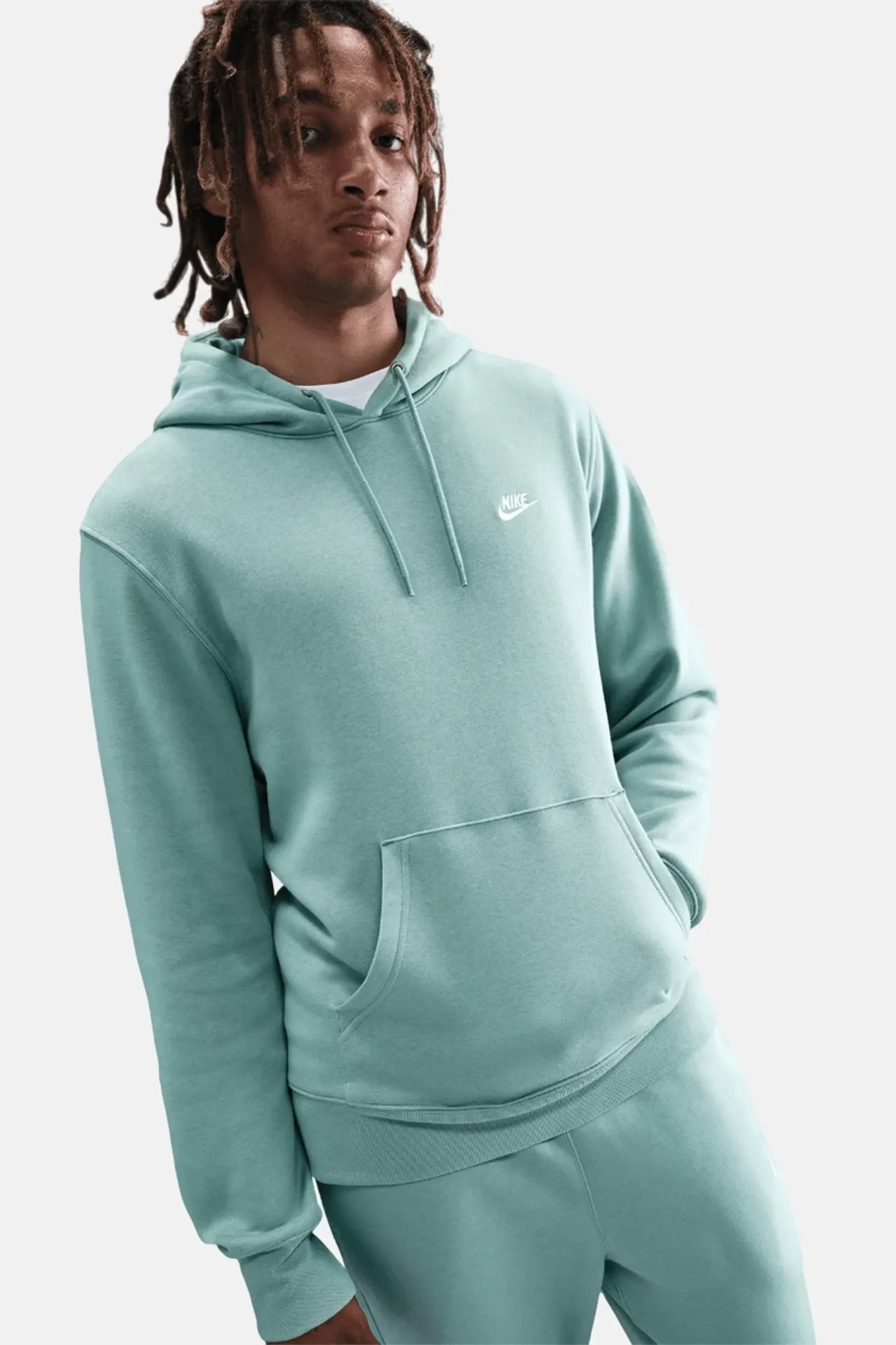 Sportswear Club Fleece Hooded Sweatshirt - Denim Turquoise