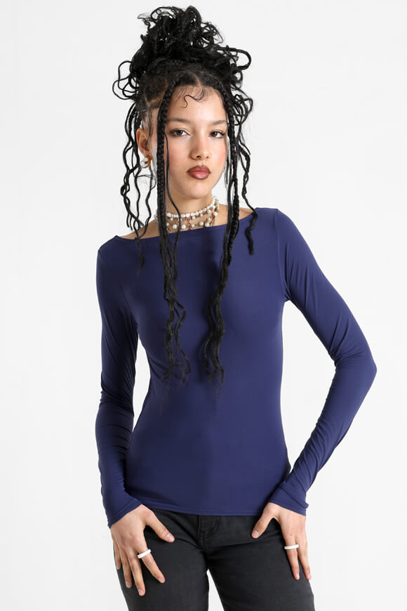 Langarmshirt - Marineblau