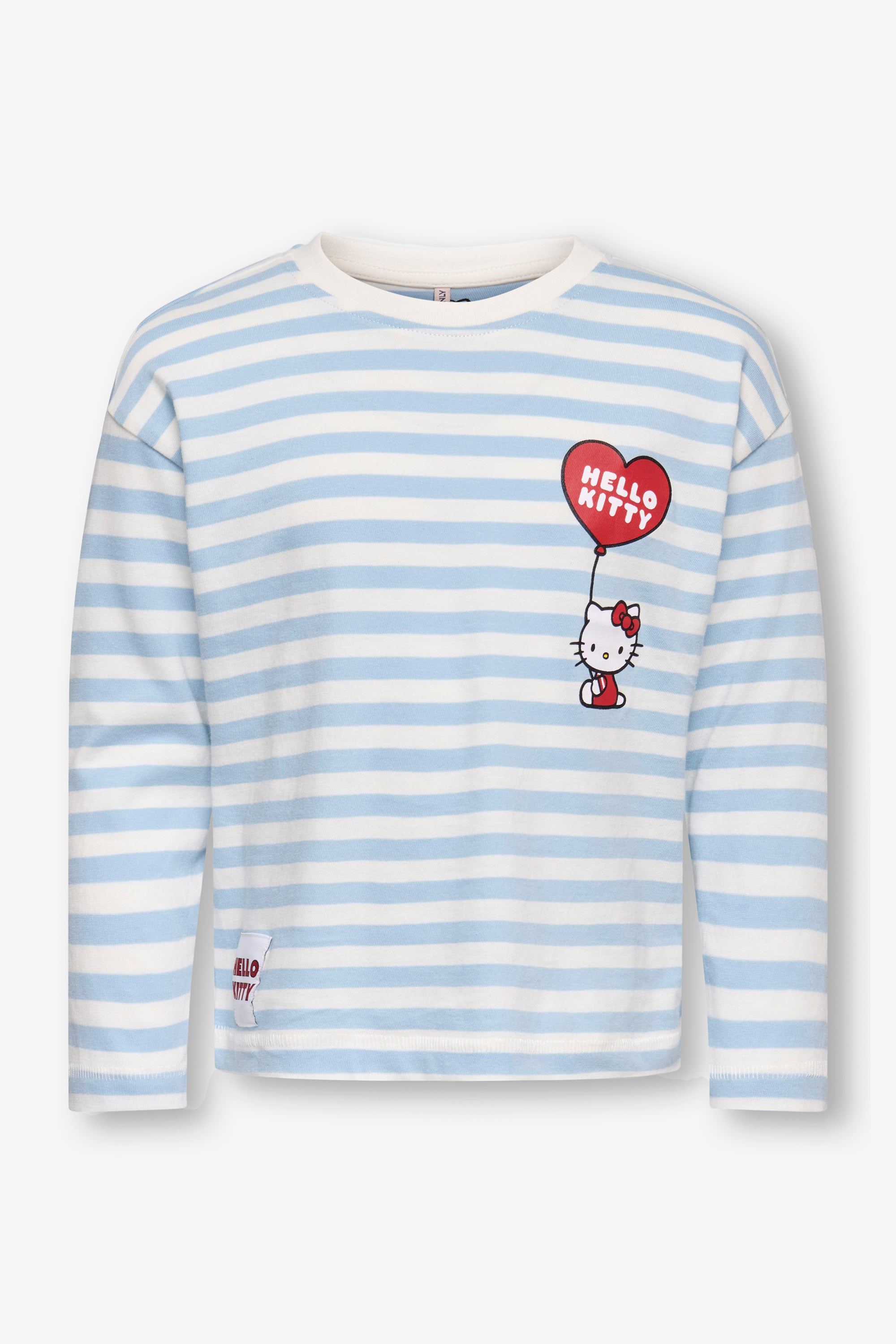 KMGHELLO Kids langarmshirt - Tofu + Soft Chambray Stripes