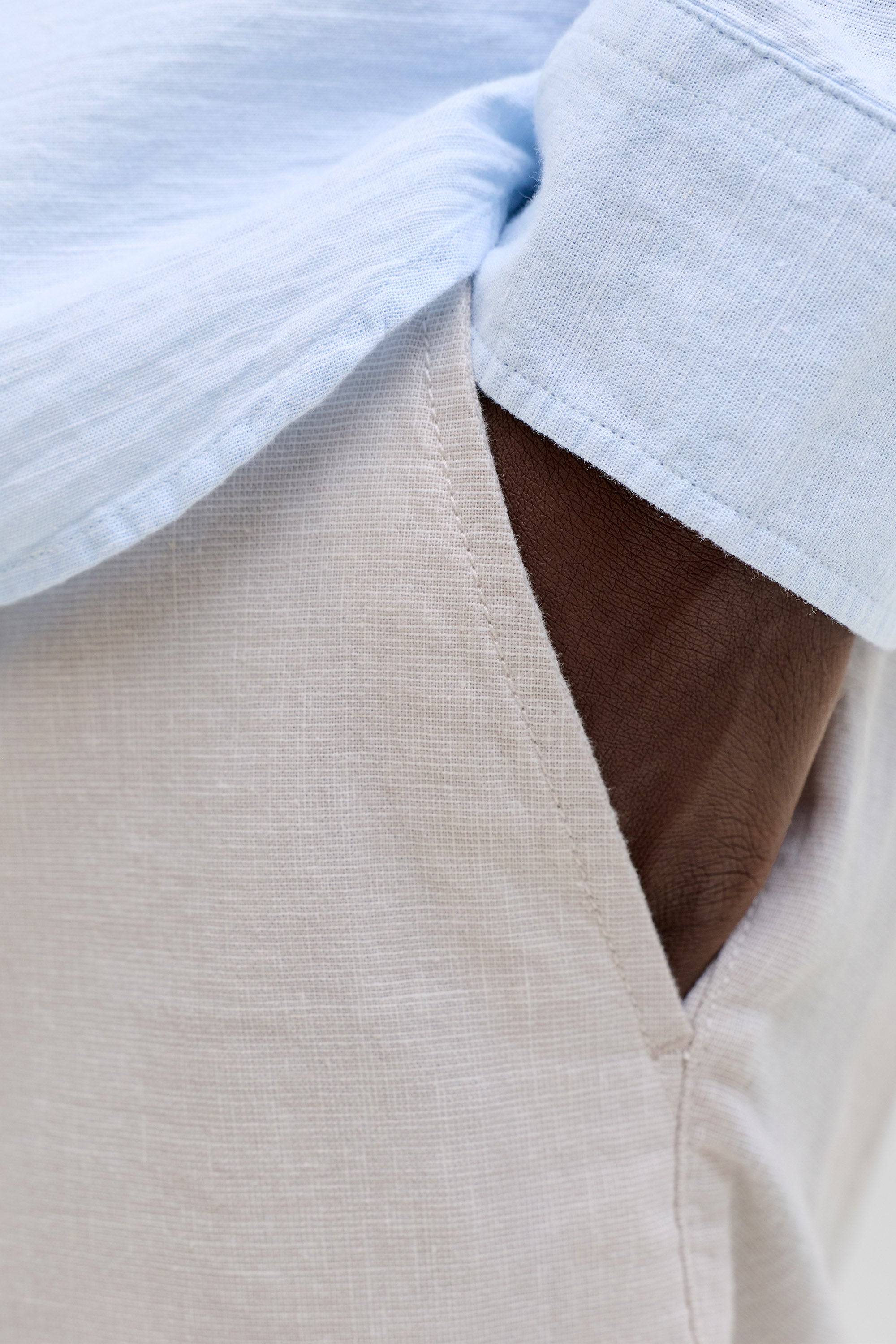 JPSTMARCO short chino en lin - String Melange