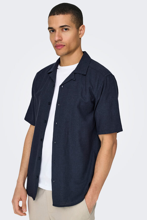 ONSCAIDEN chemise en lin - Night Sky